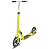 Puky SPEEDUS ONE | Street Scooter | sicherer Roller für Kinder ab 4,5 Jahren | rutschfestes Trittbrett | kompakt zusammenklappbar | Gelb