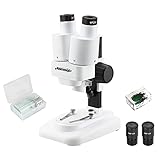 Aomekie Mikroskop für Kinder 3D Stereomikroskop 20x 40X Vergrößerung mit Objektträger Insektenprobe LED Auflichtbeleuchtung