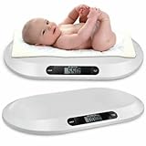 20KG Elektronische Babywaage Weiß Baby Waagen Digitalanzeige Kinderwaage LCD-Display Haustierwaage Neugeborene Baby Scales