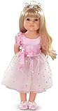 Götz 1359072 Hannah als Prinzessin Puppe - Princess - 50 cm große Stehpuppe mit blonden langen Haaren und blauen Augen