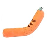 VICASKY Karottenkissen Aus Plüsch Süßes Kissen In Karottenform Gefülltes Karottenspielzeug Weiches Karottenpuppen-Umstandskissen Für Schlafzimmer Sofa Bürodekoration