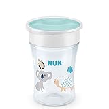 NUK Magic Cup Trinklernbecher | auslaufsicherer 360°-Trinkrand | 8+ Monate | BPA-frei | 230 ml | Koala/ Schildkröte (weiß)