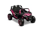 TOYZ Axel Batteriebetriebenes Fahrzeug im ATV Buggy-Stil - Für Kinder von 3-8 Jahren - Maximale Belastbarkeit 30 kg - 4X 45W Motor - 12V/20Ah Batterie - 113x73x65 cm - Rosa