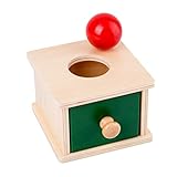 STOBOK Holzkugel Box Spielzeug Montessori Spielzeug Hand-Auge-Koordination Ballbox Unterrichtshilfen Vorschulerziehung Spielzeug für Kinder Kleinkind Kleinkind