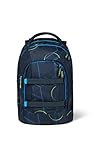 satch pack Schulrucksack ab 5. Klasse ergonomisch 30L Stauraum standfest Organisationstalent Blue Tech - Dunkelblau