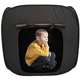 Kinder sensorisches Zelt, 90x90 cm Full Blackout Kinderzelt mit Türvorhang, ruhige Ecke für Kinder zum Spielen und Entspannen, sensorische Zelte für autistische Kinder
