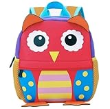 TEAMEN® Kinderrucksack Animal Schule Tasche Rucksack for Kinder Baby Jungen Mädchen Kleinkind 2-6 Alter (Eule)
