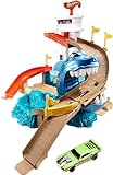 Hot Wheels BGK04 - City Color Shifters Hai-Attacke Spielset, Spielzeug Autorennbahn ab ab 4 Jahren
