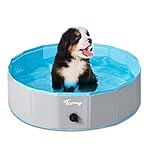 Toozey Hundepool für Große & Kleine Hunde, 80cm / 120cm / 160cm Faltbare Hunde Pools, Planschbecken für Kinder und Hunde, Hundebadewanne, Sicher & Umweltfreundlich