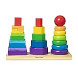 Melissa & Doug Geometrischer Stapler | Lernspielzeug | Holzspielzeug mit Formen | 2+ | Geschenk für Jungen oder Mädchen