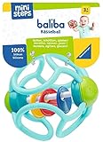 Ravensburger ministeps 4152 baliba Rasselball - Flexibler Greifling, Beißring und Babyrassel - Baby Spielzeug ab 3 Monate - türkis