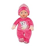 BABY born Sleepy for babies pink, waschbare Stoffpuppe mit herunterziehbarer Mütze und integrierter Rassel, 30 cm groß, 833674 Zapf Creation