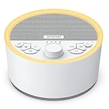 Renpho White Noise Machine, Einschlafhilfe Erwachsene mit 29 beruhigenden Geräuschen, Weißes Rauschen mit 8-Farbig Einstellbares Nachtlicht, Weisses Rauschen für Besseren Schlaf