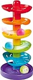 Simba 104010053 - ABC Regenbogen Kugelturm, Rollbahn, Kugelbahn, Babyspielzeug, 5 bunte Ebenen, 1 Basis, 3 Bälle, 40cm, ab 12 Monaten, Motorikspielzeug