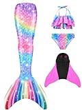 shepretty meerjungfrauenflosse mädchen Neuer Mermaid Tail Badeanzug für Erwachsene und Kinder,M9-D-130