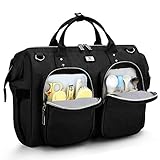 Pomelo Best Wickeltasche mit wasserdicher Wickelunterlage und 2 Kinderwagen Haken verstellbare Schultergurt multifunktionale Umhängetasche Reisetasche für Unterwegs