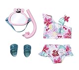 BABY born 829240 Holiday Deluxe Bikini Set Puppenkleidung 43 cm, rosa/bunt
