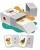 MASCHKY Lernkarten Kinder – Hochwertige Bilderkarten - Sprachförderung - Montessori - Stabile & Dicke Bildkarten - Logopädie Spiele - Zweisprachig - Tolle Geschenkidee…