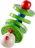 Haba 1068 - Flapsi Greifling, fröhliches Baby- und Kleinkindspielzeug, aus Holz ab 6 Monaten, Motorikspielzeug mit Klappergeräusch