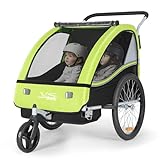 Tiggo VS 2 in 1 Kinderanhänger Fahrradanhänger Anhänger mit Buggy Set Jogger 50202-02 grün