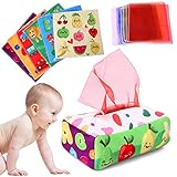 Baby Spielzeug 6 Monate - Tissue Box Montessori - Sensorik, Hohem Kontrast Babyspielzeug Für 0-12 Monate, Jungen & Mädchen Kinder Frühes Lernspielzeug Baby Geschenke