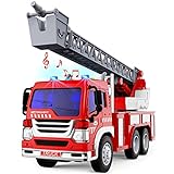 TOYABI Feuerwehrauto Groß- Feuerwehr Spielzeug mit Leiter, Licht-& Sound 1:16 Feuerwehr Geschenk für Kinder Jungen Feuerwehrauto ab 2 3 4 5 6 7 8 Jahre
