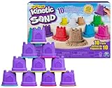 Kinetic Sand Burgenförmchen mit Sand 10er-Set für kreatives Indoor-Sandspiel