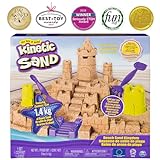 Kinetic Sand Sandburgen Set - mit 1,4 kg original magischem kinetischen Sand aus Schweden, 6 Förmchen und 2 Werkzeugen, für Kinder ab 3 Jahren