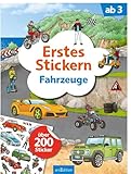 Erstes Stickern – Fahrzeuge: Über 200 Sticker | Erstes Stickerheft für Kindergarten-Kinder ab 3 Jahren