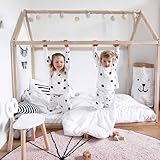 Hausförmiges Montessori-Bett für Kinder – Holzbettrahmen aus nordischem Holz (200x90cm)