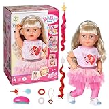 BABY born Sister Play & Style, Puppe mit Haaren und 6 Funktionen für Kinder ab 4 Jahren, funktioniert ohne Batterie, 835401 Zapf Creation