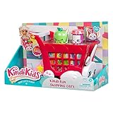 Kindi Kids Einkaufswagen Spielset im Hasen-Design mit wackelnden Ohren und 2 Shopkin-Zubehörteilen, bunt/mehrfarbig, passendes Spielset Puppen (50001)