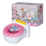 BABY born Toilette für Puppen mit Geräuschfunktion und Häufchen zum wegspülen, 828373 Zapf Creation