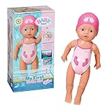 BABY born My First Swim Girl, Aufzieh-Badepuppe, wasserfest, funktioniert ohne Batterien, 30 cm große Puppe, 834060 Zapf Creation