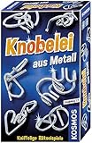 KOSMOS 711221 Knobelei aus Metall, Knifflige Rätselspiele und spannende Knobeltricks, Mitbringspiel
