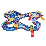 AquaPlay - AmphieWorld - 145x156 cm große Wasserbahn, inklusive 79 Teilen, Spieleset inklusive 2 Boote, Amphibienauto und 3 Spielfiguren, für Kinder ab 3 Jahren