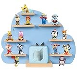 ZOEON Kinder Regal kompatibel mit Toniebox und kompatibel mit Tonies für über 30 Figuren - Wandregal für die Musikbox - zum Spielen und Sammeln - für Kinder Baby Zimmer (Blau)