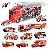 Jenilily Feuerwehrauto Krankenwagen Feuerwehr Groß Autos Spielzeug ab 2 3 4 5 Jahr Kinder Junge Mädchen