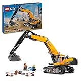LEGO City Raupenbagger, Spielzeugbagger für Kinder ab 8 Jahren, Bauspielzeug mit Bagger-Modell, baubarer LKW mit Zubehör und 3 Minifiguren 60420