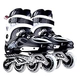Inline-Speed-Skate-Schuhe - 4 Räder, flach, schicke Rollschuhe für Männer und Frauen, Jungen und Mädchen, Straßenrennen, Outdoor, Indoor, Club