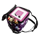 caseroxx Transporttasche für Tonie- und Tigerbox zum Umhängen transportieren mit einzigartigem Einhornmuster- lila Design, kindgerecht und hochwertig