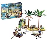 PLAYMOBIL Pirates 70962 Promo Pack Piratenschatzinsel mit Skelett, Piratenschatzinsel mit Skelett und schussfähiger Kanone, Spielzeug für Kinder ab 4 Jahren