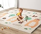 UANLAUO Faltbare Baby Spielmatte,Extra Große 200x180x1cm Krabbeldecke, Kleinkinder Aktivitäts Spielmatten für Babys,Wasserdichte Schaumstoff Babymatte mit Reisetasche