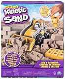 Kinetic Sand Baustellen Set - mit 454 g magischem Sand in Naturbraun, Bagger und Werkzeugen für kreatives Indoor-Sandspiel, für Kinder ab 3 Jahren