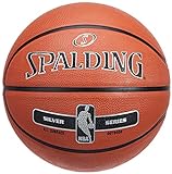 Spalding NBA Silver Basketball Ball, orange, 3