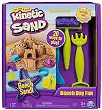 Kinetic Sand Strandspaß Set - mit 340 g magischem Sand aus Schweden und Zubehör für sauberes, kreatives Indoor-Sandspiel, für Kinder ab 3 Jahren